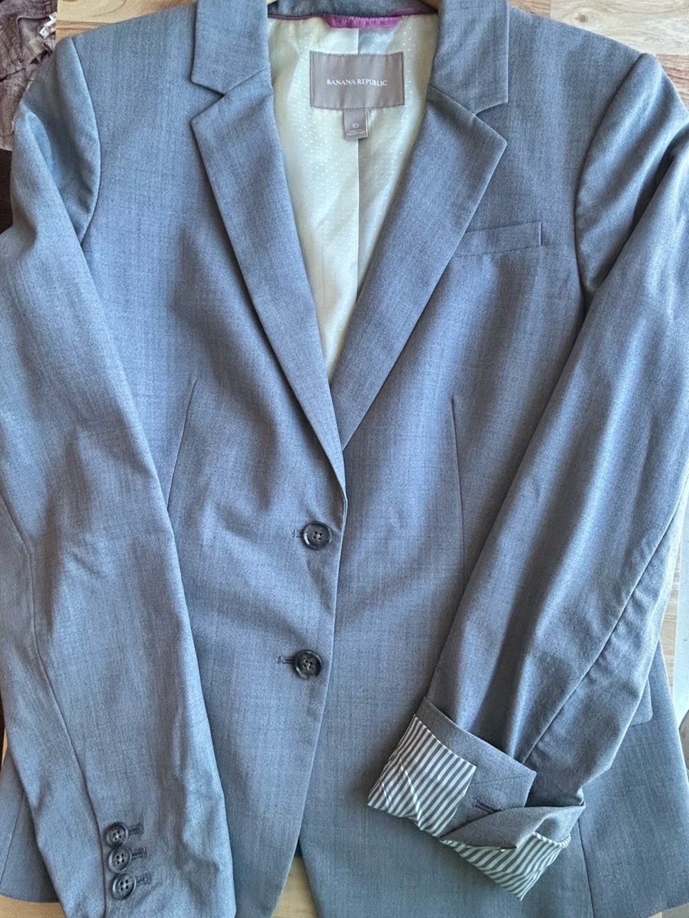 Banana Republic Italian Wool Blazer, Heather Grey, Women, size 10